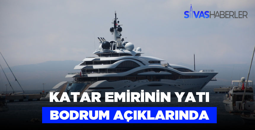 Katar Emirinin lüks yatı Bodrum açıklarında Katar Emirinin lüks yatı Bodrum açıklarında